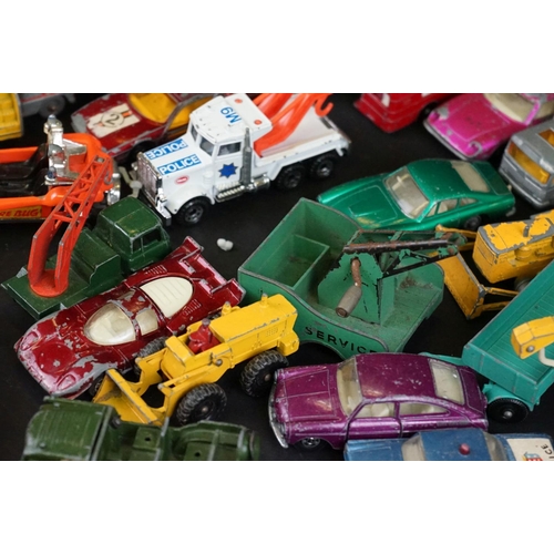 1293B - Around 65 mostly mid 20th C play worn diecast models to include Dinky, Corgi, Budgie and Matchbox ex... 