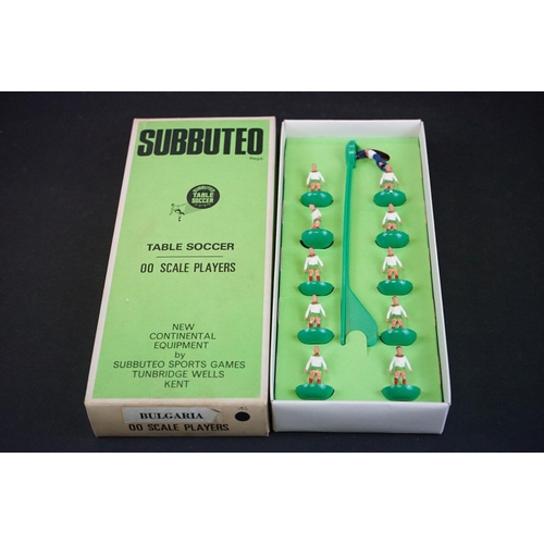 301 - Subbuteo - Five boxed HW Subbuteo International teams to include Czechoslovakia, Romania, Sweden, Bu... 