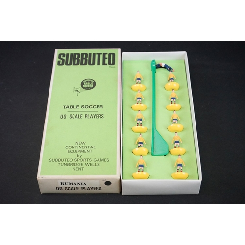 301 - Subbuteo - Five boxed HW Subbuteo International teams to include Czechoslovakia, Romania, Sweden, Bu... 