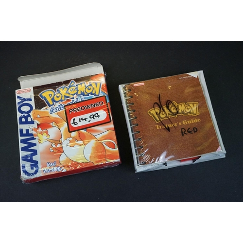 388 - Retro Gaming - Four Pokemon Games to include boxed Nintendo Gameboy Yellow Version (with instruction... 