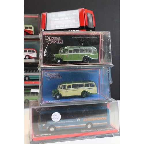 1112 - 17 Cased Corgi The Original Omnbus diecast models, all ex and many sealed