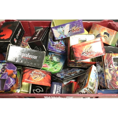 1583 - Pokémon Trading Cards - Large quantity of Pokemon, Yu Gi Oh & unmarked card sleeves, tins, boxes, et... 