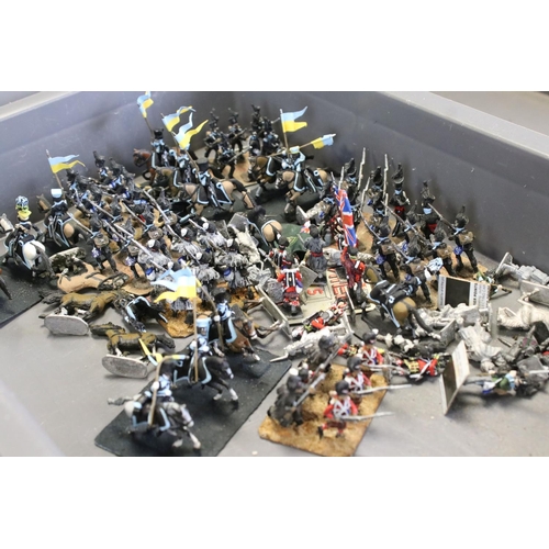 195 - War Gaming - Large collection of metal and plastic figures contained within 18 x boxes featuring pai... 