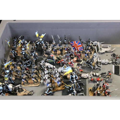 195 - War Gaming - Large collection of metal and plastic figures contained within 18 x boxes featuring pai... 