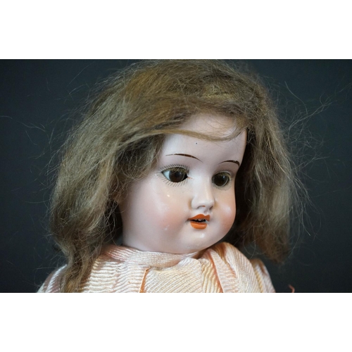 402 - Early 20th C Schoenau & Hoffmeister bisque headed doll marked S PB H 1909 0 Germany to neck, sleepin... 