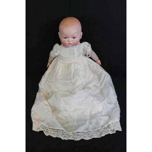 408 - Four early 20th C dolls, mainly babies to include Armand Marseille sleeping blue glass eyes, Kopples... 