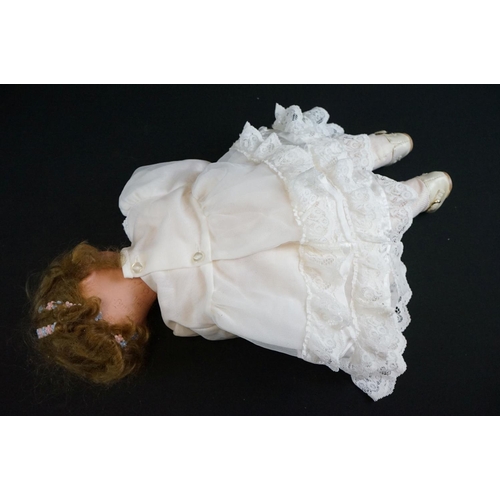 409 - Three early 20th C dolls to include Armand Marseille with sleeping brown glass eyes, marked 390 A2/0... 