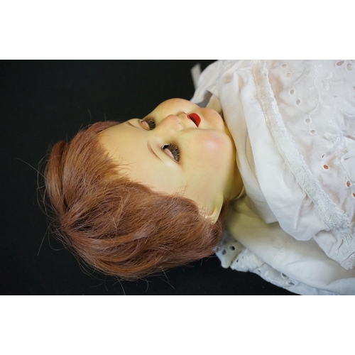 409 - Three early 20th C dolls to include Armand Marseille with sleeping brown glass eyes, marked 390 A2/0... 