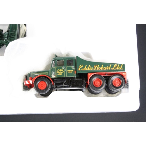 1075 - Boxed Corgi Heavy Haulage CC12305 Eddie Stobart 1:50 scale diecast multi-model set, containing Scamm... 