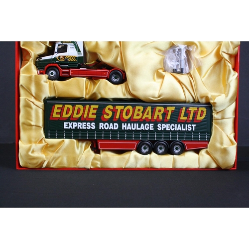 1076 - Boxed Corgi CC99155 Eddie Stobart ' Scania @ Stobart ' 1:50 scale ltd edn diecast multi-model set, c... 