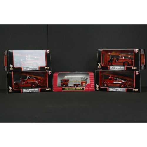 1082 - 11 Boxed & cased diecast fire related models to include Oxford 150 Years London Fire Appliances Anni... 