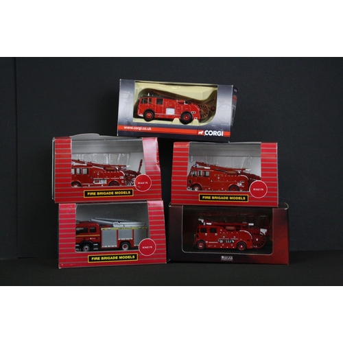 1082 - 11 Boxed & cased diecast fire related models to include Oxford 150 Years London Fire Appliances Anni... 