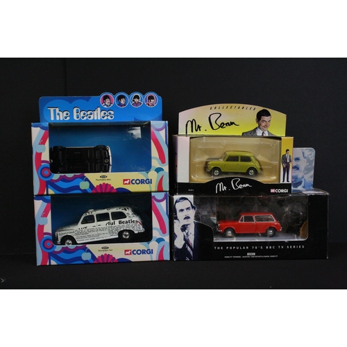 1095 - Eight boxed TV & Beatles related diecast models, to include 2 x Corgi The Beatles Collection (35302,... 