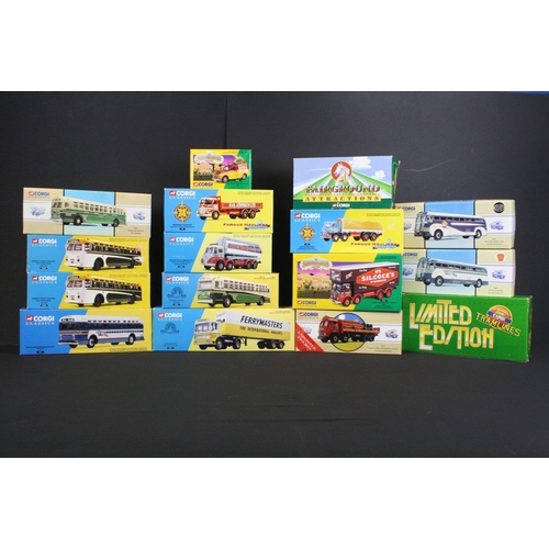 1098 - 28 Boxed Corgi diecast models to include US55023 Vintage Bus Lines, 3 x Corgi Classics Vintage Buses... 