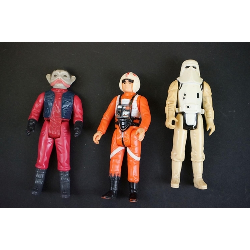 394 - Stars Wars - 17 Original Star Wars figures to include Boba Fett, Luke Skywalker X-Wing Pilot, Empero... 