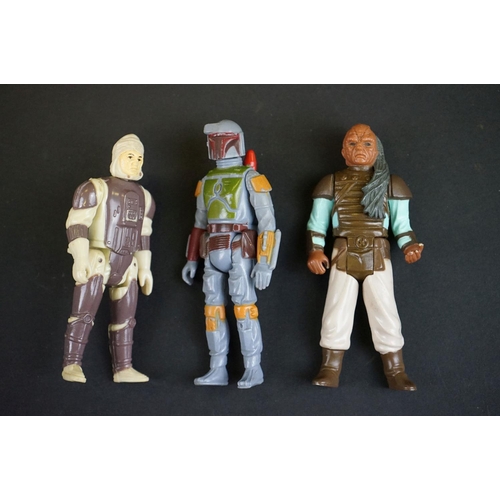 394 - Stars Wars - 17 Original Star Wars figures to include Boba Fett, Luke Skywalker X-Wing Pilot, Empero... 