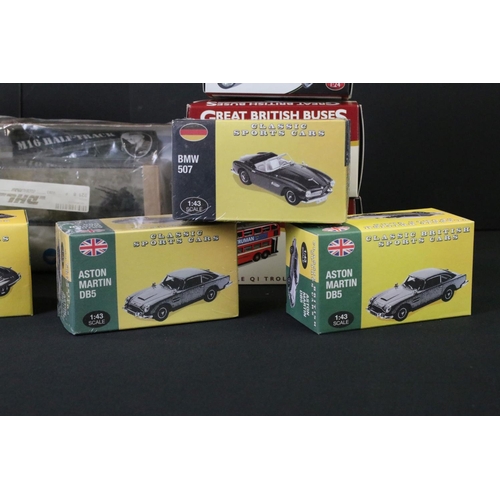 1205 - 13 Boxed Atlas Editions diecast models to include 6 x 1:43 Classic Sports Cars, 4 x 1:76 Great Briti... 