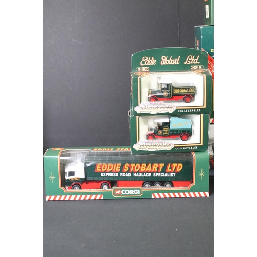 1207 - 18 Boxed / cased Corgi Eddie Stobart diecast models to include Modern Trucks 75201 ERF Curtainside, ... 