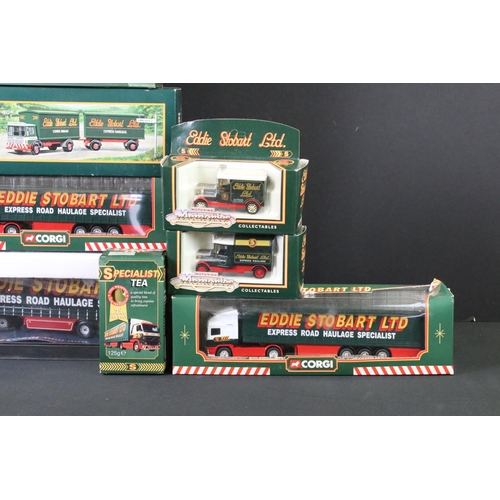 1207 - 18 Boxed / cased Corgi Eddie Stobart diecast models to include Modern Trucks 75201 ERF Curtainside, ... 