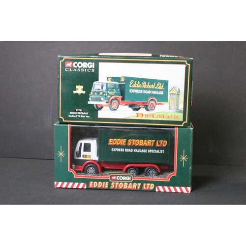 1207 - 18 Boxed / cased Corgi Eddie Stobart diecast models to include Modern Trucks 75201 ERF Curtainside, ... 