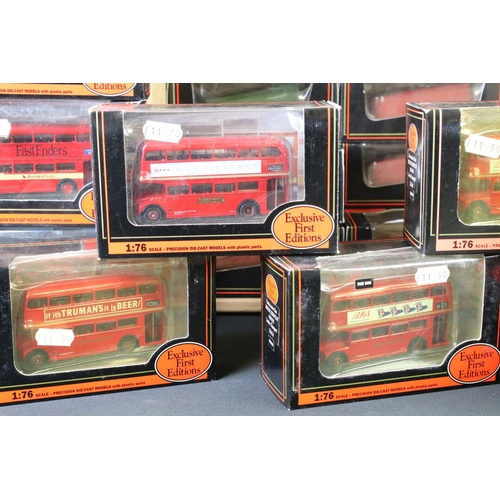 1209 - Ex Shop Stock - 24 Boxed EFE Exclusive First Editions 1:76 diecast model buses, plus 4  x boxed Corg... 