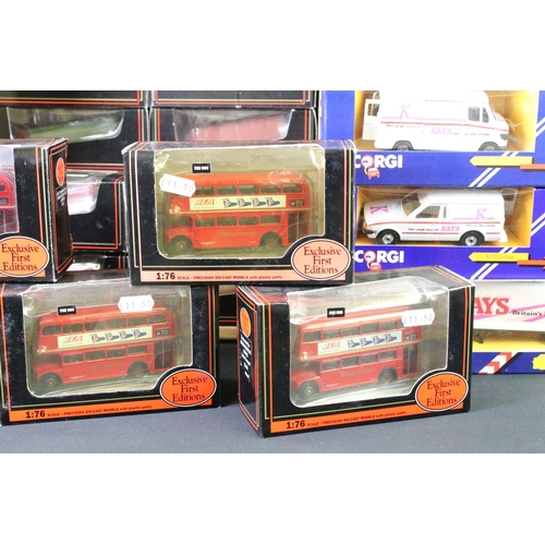 1209 - Ex Shop Stock - 24 Boxed EFE Exclusive First Editions 1:76 diecast model buses, plus 4  x boxed Corg... 