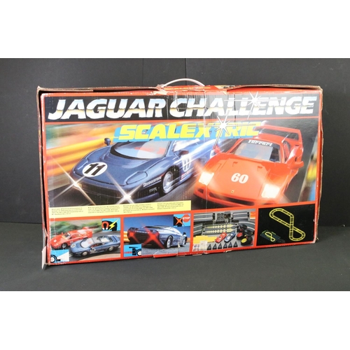 1211 - Boxed Scalextric Jaguar Challenge set with two slot cars & boxed Matchbox Railways TN120 set, togeth... 