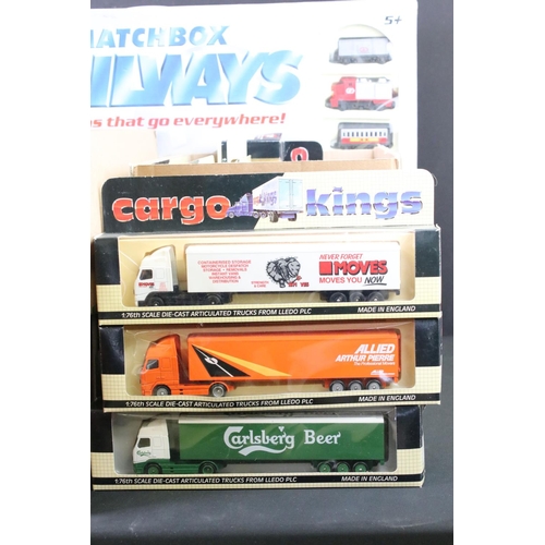 1211 - Boxed Scalextric Jaguar Challenge set with two slot cars & boxed Matchbox Railways TN120 set, togeth... 