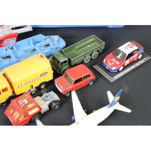 1275 - Quantity of mid 20th C onwards play worn diecast models to include Morestone Series Noddy, Dinky Con... 