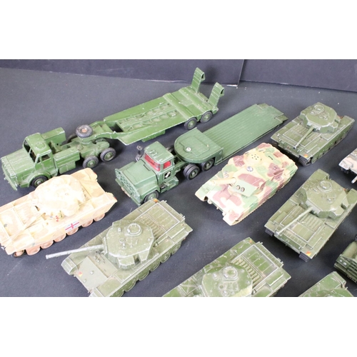 1275A - 10 Mid 20th C onwards play worn diecast military models to include Dinky & Corgi examples featuring ... 