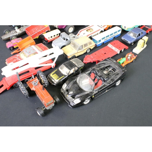 1277 - Quantity of mid 20th C onwards play worn diecast models to include Corgi, Lone Star, Majorette etc