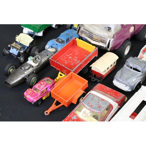 1277 - Quantity of mid 20th C onwards play worn diecast models to include Corgi, Lone Star, Majorette etc