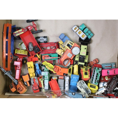 1279 - Quantity of mid 20th C play worn models, mainly diecast examples, to include Matchbox, Corgi, Dinky,... 