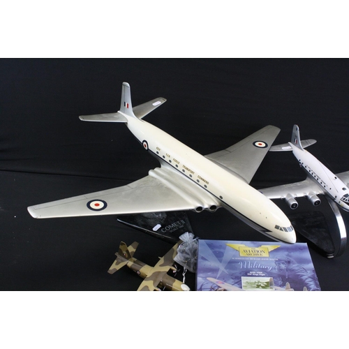 1270 - Three diecast / metal aeroplane models to include a boxed Corgi Aviation Archive 47204 Avro York - R... 