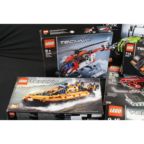 313 - Lego - Nine boxed Lego Technic sets to include 8262, 42005, 42092, 42120, 42026, 8272, 42040, 8049 a... 