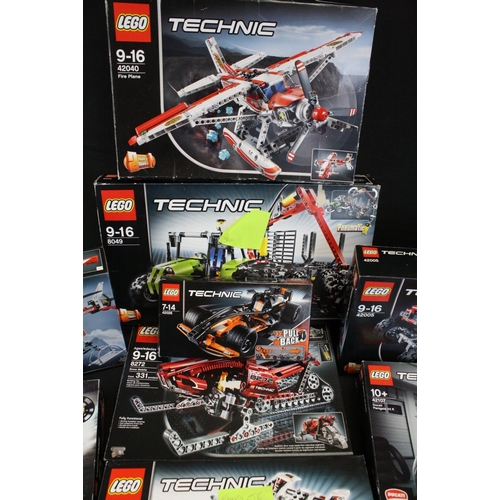 313 - Lego - Nine boxed Lego Technic sets to include 8262, 42005, 42092, 42120, 42026, 8272, 42040, 8049 a... 