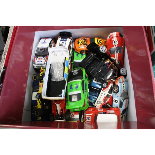 356 - Scalextric - 16 Hornby / Hornby Hobbies Scalextric slot cars (Subaru Impreza WRC, Peugeot 307 WRC, F... 