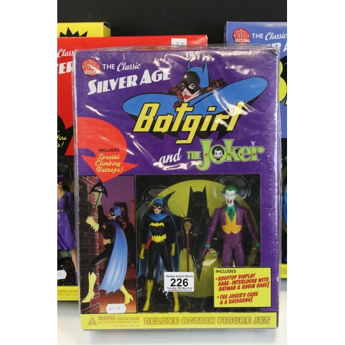 226 - Four boxed DC Direct The Classic Silver Age Batman Deluxe Figure Sets to include Batgirl and The Jok... 