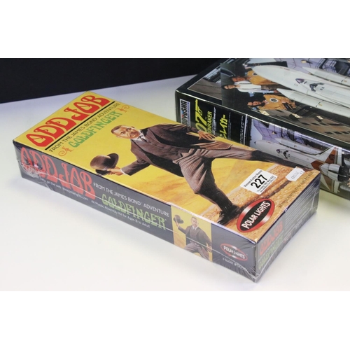 227 - Three boxed James Bond related plastic model kits to include Polar Lights 5036 Odd Job from Goldfing... 