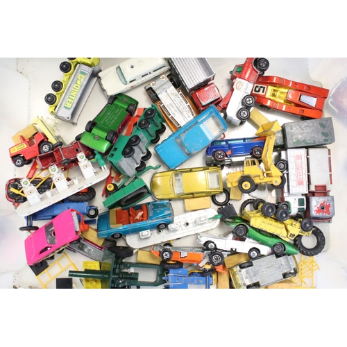 1276A - Around 60 mid 20th C onwards play worn diecast models to include Triang Spot-On, Corgi, Matchbox and... 