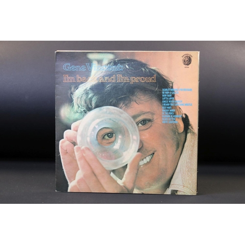 334 - Vinyl - Over 45 Gene Vincent LPs spanning his career including early UK & US pressings.  Vg overall