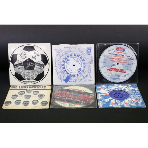 230 - Vinyl - approximately 70 football related 7” 45rpm singles spanning all teams and world cups and inc... 