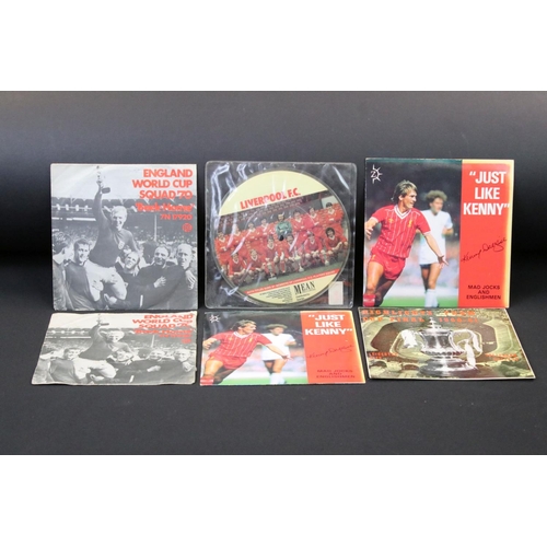 230 - Vinyl - approximately 70 football related 7” 45rpm singles spanning all teams and world cups and inc... 