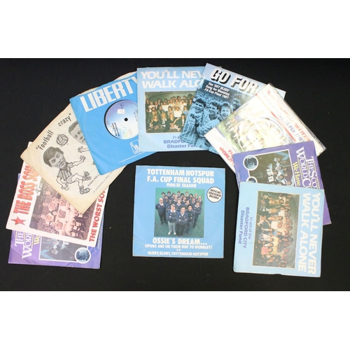 230 - Vinyl - approximately 70 football related 7” 45rpm singles spanning all teams and world cups and inc... 