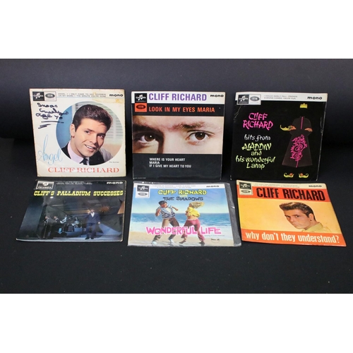 235 - Vinyl - 43 UK EPs and 3 foreign 1960s pressing P/S 7” 45rpm singles by Cliff Richard & The Shadows i... 