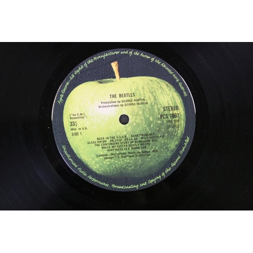 603 - Vinyl - The Beatles White Album original UK Stereo pressing top opener No. 0530729 with black inners... 