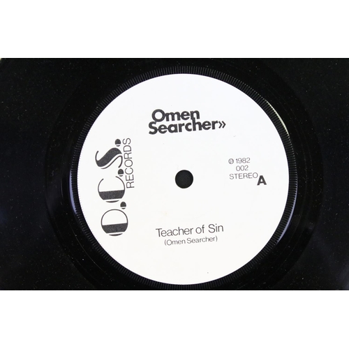 614 - Vinyl - New Wave Of British Heavy Metal - Omen Searcher - Teacher Of Sin, original UK 1st pressing 7... 