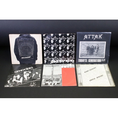 652 - Vinyl - Punk - 10 2nd generation original UK punk rarities 7” to include: Discharge (2 singles), Att... 