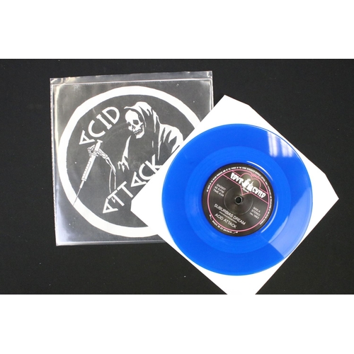 660 - Vinyl - 8 Recent release punk 7” singles to include:  Acid Attack – Suburbias Dream (2019 Limited Ed... 