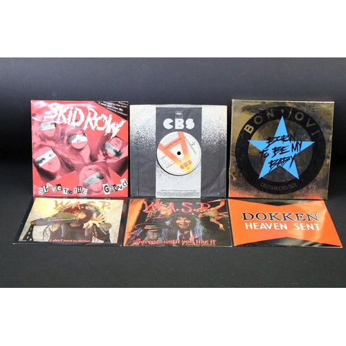 625 - Vinyl – 12 Heavy Metal / Hard Rock 7” singles including Foreign Pressings, Demos Promos and Limited ... 